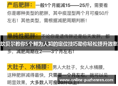 坎贝尔教你5个鲜为人知的定位技巧助你轻松提升效率 坎贝尔教你5个鲜为人知的定位技巧助你轻松提升效率